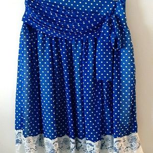 - POLKA DOT LACE TRIM  SKIRT